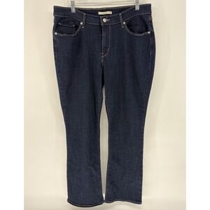 Levi's Classic Boot Cut Jeans Womens 32X32 Blue Dark Wash Mid Rise Stretch